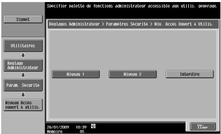OLIVETTI D-COLOR MF220 - [Niveau Sécurité Administ.] - 2