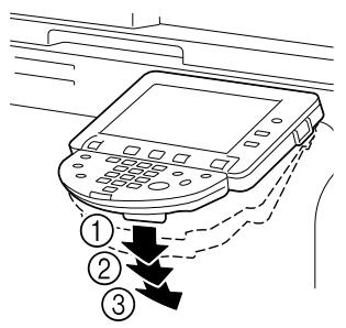 OLIVETTI D-COLOR MF220 - Régler l'inclinaison du panneau de contrôle - 1
