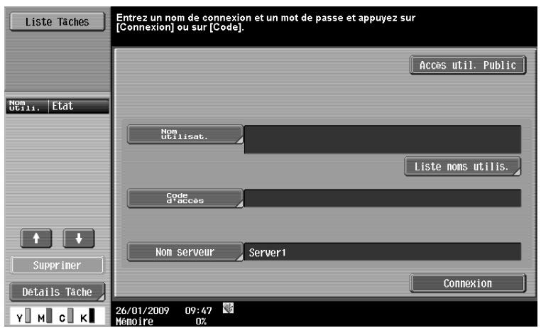OLIVETTI D-COLOR MF220 - Contrôler l'accès de l'utilisateur/compte à la machine (Authentication Utilisateur/Compte Département) - 1