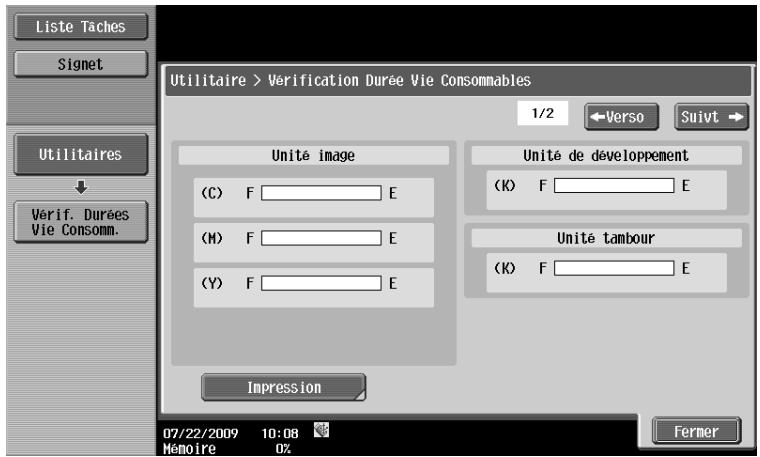 OLIVETTI D-COLOR MF220 - Vérifier l'etat des consommables - 1