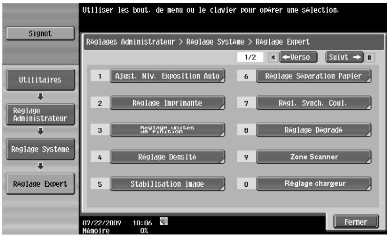 OLIVETTI D-COLOR MF220 - [Réglage Expert] - 2