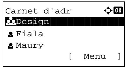 OLIVETTI D-COLOR MF2603 - Sélection d'une destination dans le carnet d'adresses - 3