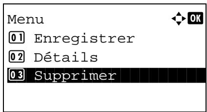 OLIVETTI D-COLOR MF2603 - Confirmation et suppression des clés de cryptage enregistrées - 3