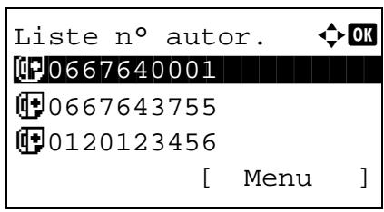 OLIVETTI D-COLOR MF2603 - Enregistrement de numérios de fax autorisés - 2