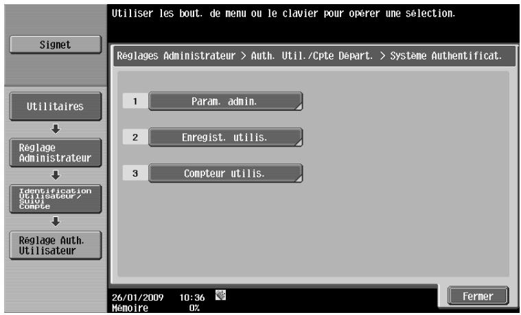 OLIVETTI D-COLOR MF360 - [Système d'Authentication] - 1