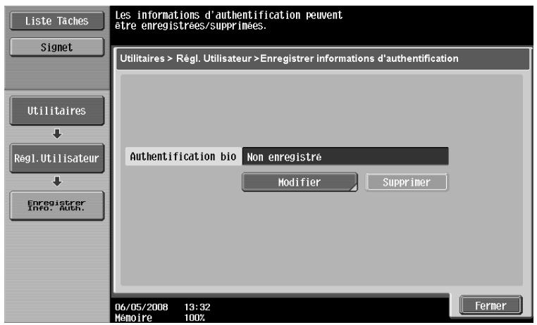 OLIVETTI D-COLOR MF360 - [Enregisterer informations authentication] - 1