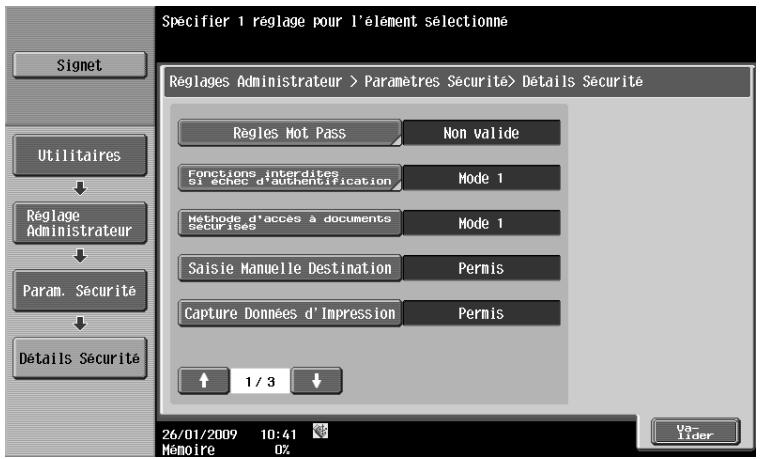 OLIVETTI D-COLOR MF360 - [Détails Sécurité] - 2