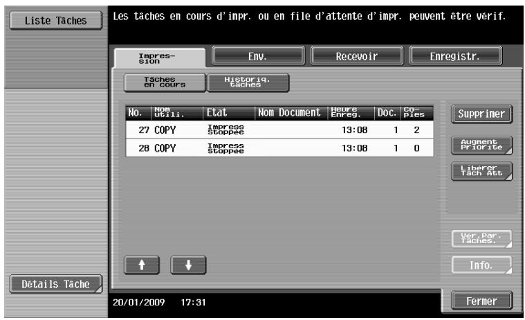 OLIVETTI D-COLOR MF360 - [Liste Tâches] - 1