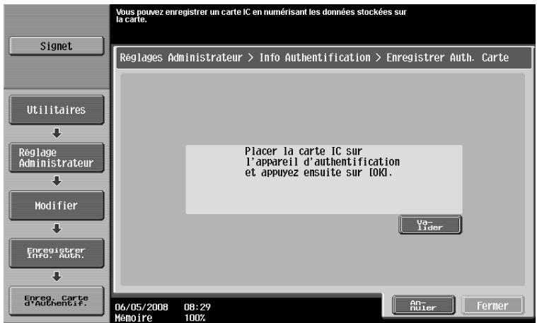 OLIVETTI D-COLOR MF360 - Enregister Informations Authentication. - 2