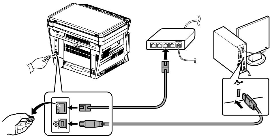 OLIVETTI D-COPIA 283MF PLUS - Raccordement des câbles - 2