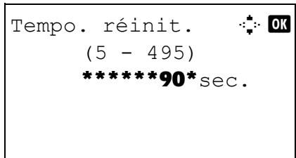 OLIVETTI D-COPIA 283MF PLUS - Temporisation de la réinitialisation du panneau - 5