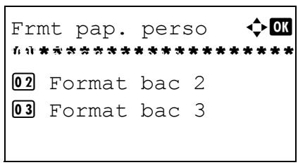 OLIVETTI D-COPIA 284 - Enregistrement d'un format et d'un type de papier personnalisé pour l'impression - 4