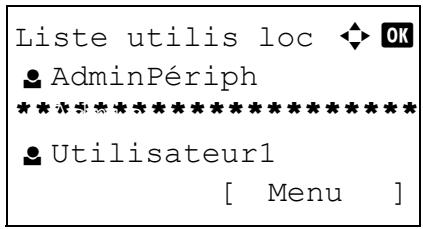 OLIVETTI D-COPIA 284 - Modification des informations utilisateur - 1