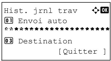OLIVETTI D-COPIA 284 - Transmission manuelle de l'historique du journal des travaux - 1