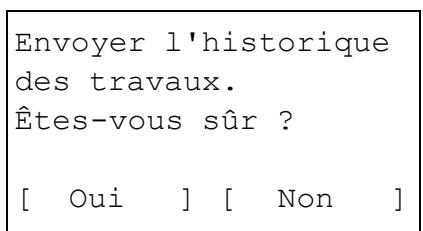 OLIVETTI D-COPIA 284 - Transmission manuelle de l'historique du journal des travaux - 2