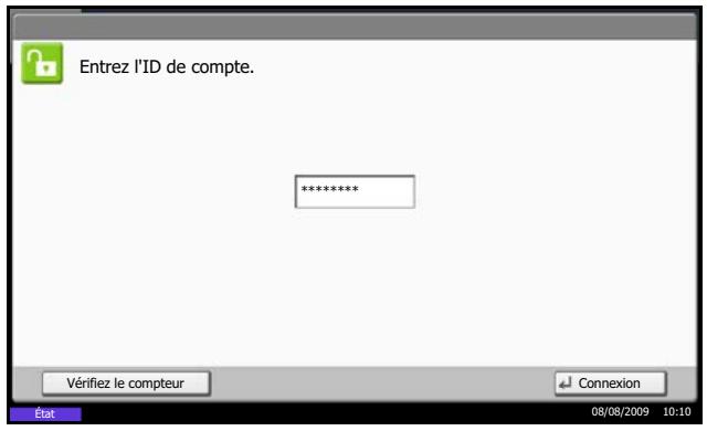 OLIVETTI D-COPIA 3001MF - Connexion lorsque la comptabilité des travaux est activée - 1