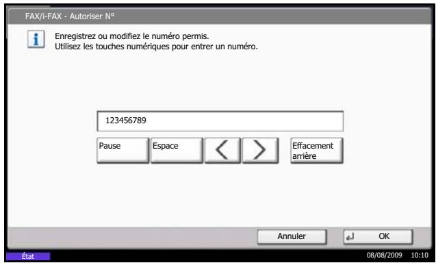 OLIVETTI D-COPIA 3001MF - Enregistrement de numérores de fax autorisés - 2