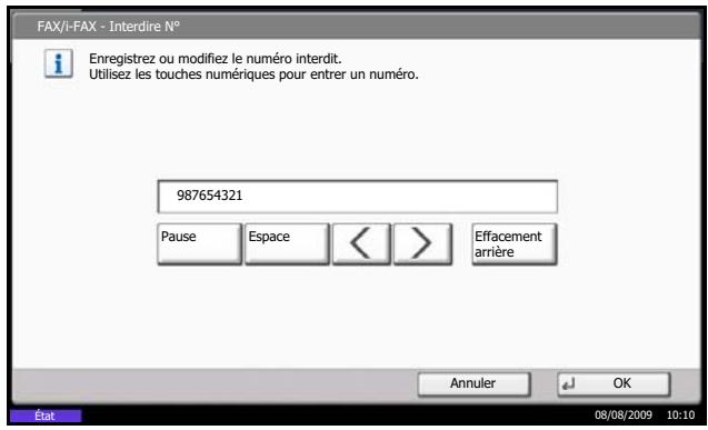 OLIVETTI D-COPIA 4200MF - Enregistrement de nombres de fax interdits - 2