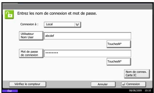 OLIVETTI D-COPIA 4200MF - Connexion lorsquela gestion des comptes utiliser est activée - 1