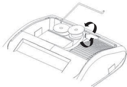 OLIVETTI LOGOS 912 - Replacing ribbon spool - 1