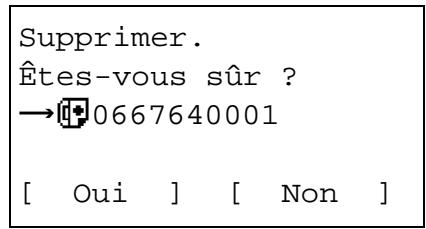 OLIVETTI D-COLOR MF2603 - Modification et suppression d'un numéro de fax autorisé - 5