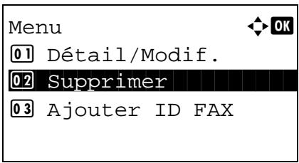 OLIVETTI D-COLOR MF2603 - Suppression d'un ID/No autorisé - 1