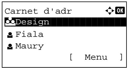 OLIVETTI D-COLOR MF2603 - Sélection d'une destination dans le carnet d'adresses - 3