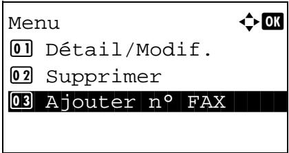 OLIVETTI D-COLOR MF2603 - Enregistrement de numéros de fax interdits - 3