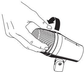 SENNHEISER E 902 - Removing the sound inlet basket - 1