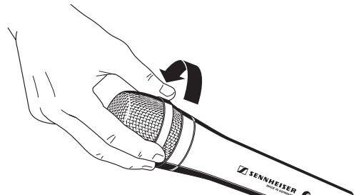 SENNHEISER E935 - Einsprachekorb abdrehen - 1