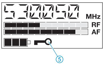 SENNHEISER EK 500 G2 - Activer/désactiver le verrouillage des touches – LOCK - 1