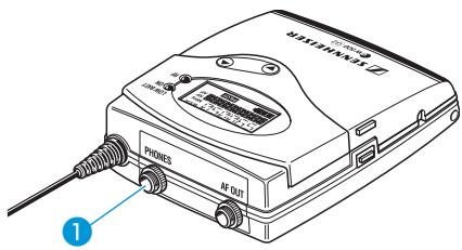 SENNHEISER EK 500 G2 - Raccorder le casque d'écoute - 1