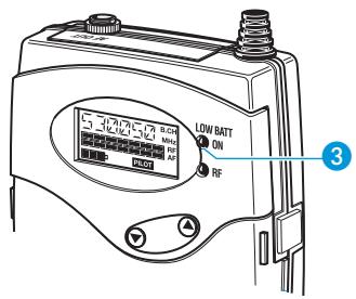 SENNHEISER EW 152 G2 - Affichages sur les récepteurs - 1