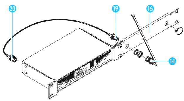 SENNHEISER EW 300 IEM G2 - Montage en rack et montage des antennes à l'avant - 4