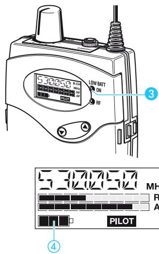 SENNHEISER EW 300 IEM G2 - Affichages sur le récepteur - 1