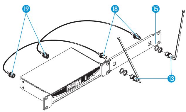 SENNHEISER EW 345 G2 - Montage en rack et montage des antennes à l'avant - 4