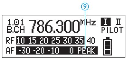 SENNHEISER EW 345 G2 - Affichage de la sensibilité de l'émetteur capté - 1