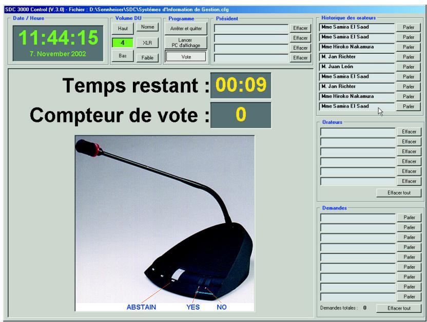 SENNHEISER SDC 3000 DC - Effectuer un vote - 1