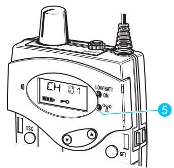 SENNHEISER TOURGUIDE UHF - Affichages de fonctionnement et d'etat des piles - 1