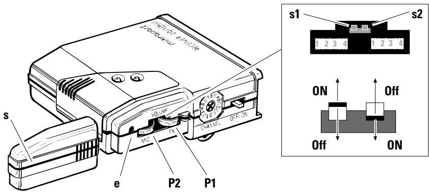 SENNHEISER EK 2013 - Reglage du circuit de priorite et du microphone - 1