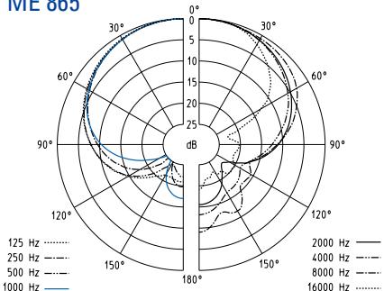 SENNHEISER EVOLUTION WIRELESS EW 100 - Diagramme polaire des microphones/têtes de microphones - 2