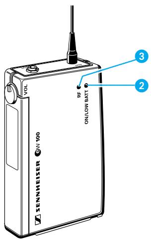 SENNHEISER EVOLUTION WIRELESS EW 100 - Accensione/spegnimento del ricevitore - 1
