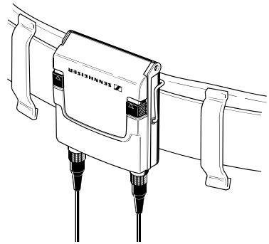 SENNHEISER SK 5012 - Attaching the transmitter - 2