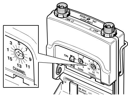 SENNHEISER SK 5012 - Keuze van het kanaal - 1
