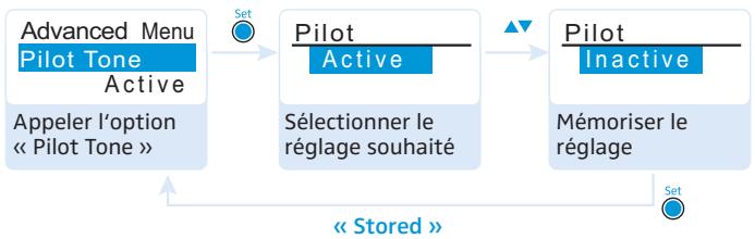 SENNHEISER EK 100 - Activer/désactiver l'analyse du signal pilote - « Pilot Tone » - 1
