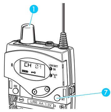 SENNHEISER EK 1038 - Aller au menu de setup - 1