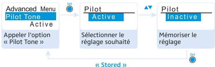 SENNHEISER EK 300 IEM - Activer/désactiver l'analyse du signal pilote - « pilot tone - 1