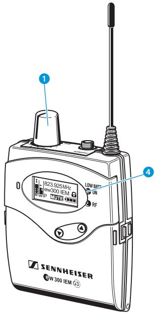 SENNHEISER EK 300 IEM - Allumer/éteindre le récepteur diversity et régler le volume - 1