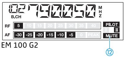 SENNHEISER EW 122 G2 - Télé-affichage des piles de l'émetteur capté (EM 100 G2 uniquement) - 2