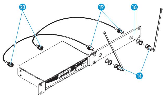 SENNHEISER EW 122-P G2 - Montage en rack et montage des antennes à l'avant - 4